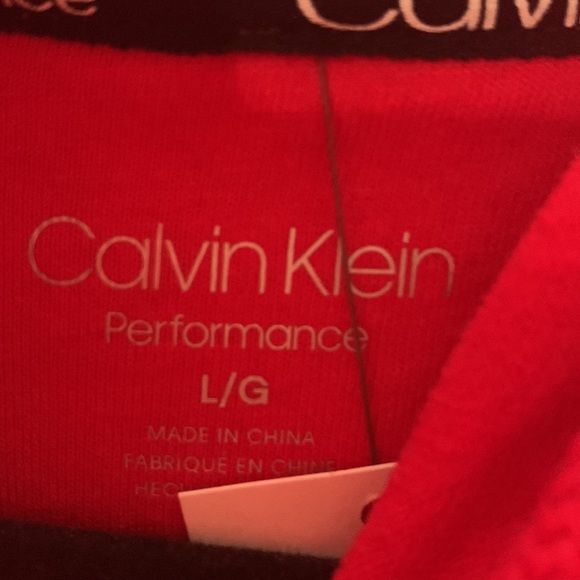 NWT Calvin Klein Performance Red Sweatshirt Size Large - Picture 5 of 11